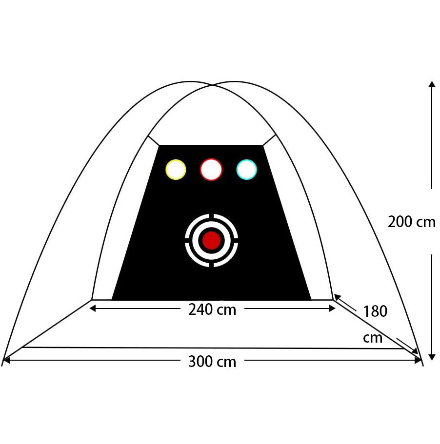 DS BS Foldable Golf Hitting Net Sets with Chipping Target Pockets-300cm