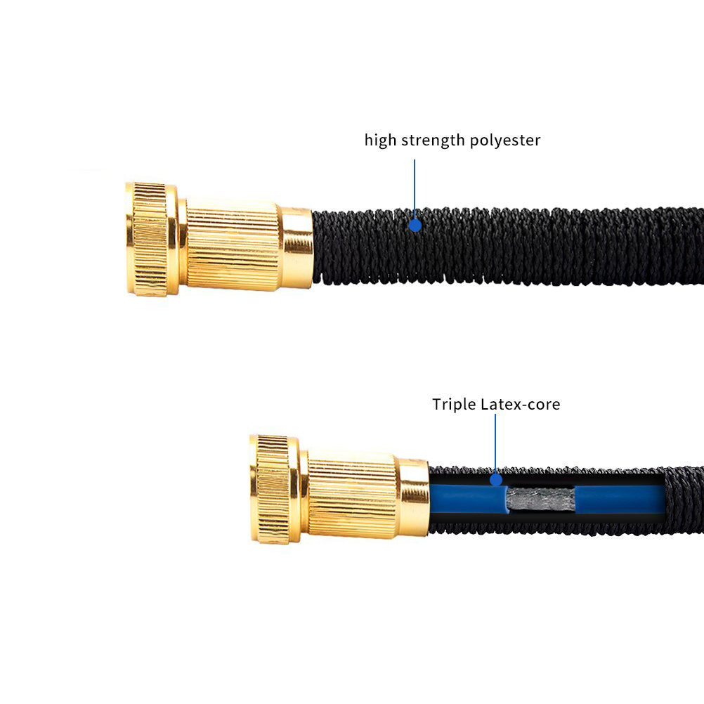 DS BS 15m Heavy Duty Expandable Garden Water Hose with 8 Function Spray