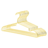 DS BS  10 Pack Heavy Duty Aluminum Alloy Coat Hangers-Gold