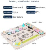 DS BS Wooden Montessori Activity Educational Learning  Busy Board