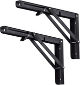 DS BS 2pcs Space Saving Wall Mounted DIY Folding Shelf Brackets-35x17cm