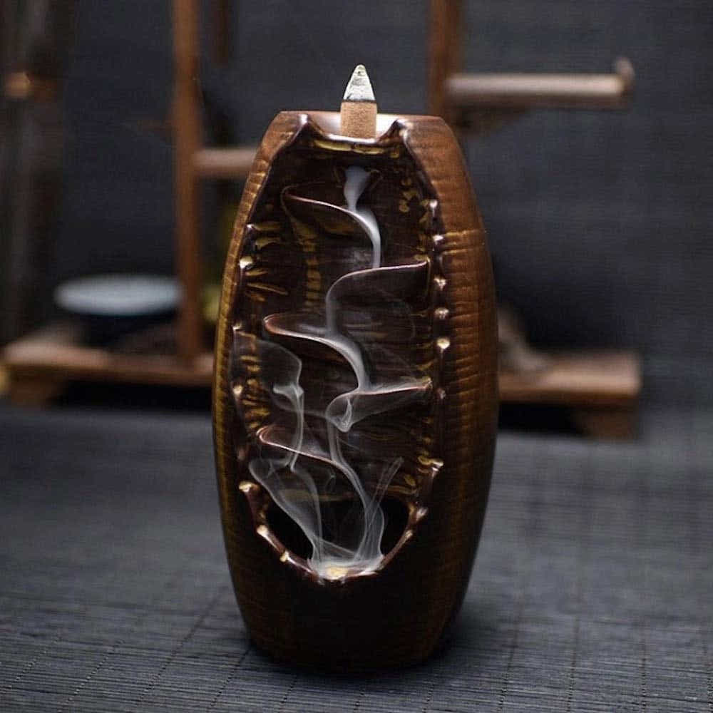 DS BS Ceramic Waterfall Backflow Incense Burner