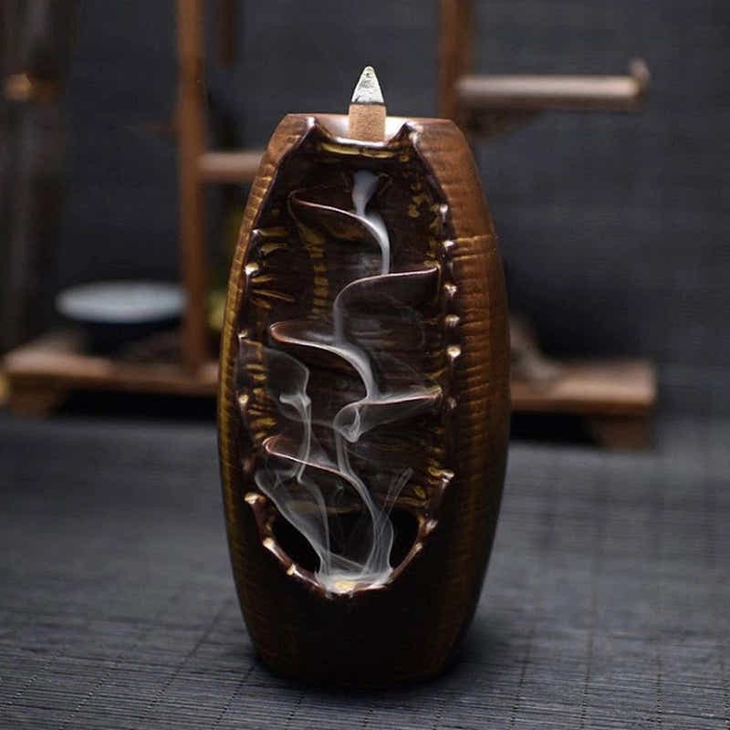 DS BS Ceramic Waterfall Backflow Incense Burner