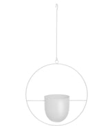 DS BS Minimalist Metal Plant Hanger Round Shape-White