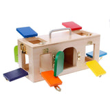 DS BS Kid's Wooden Play Colorful Lock Box