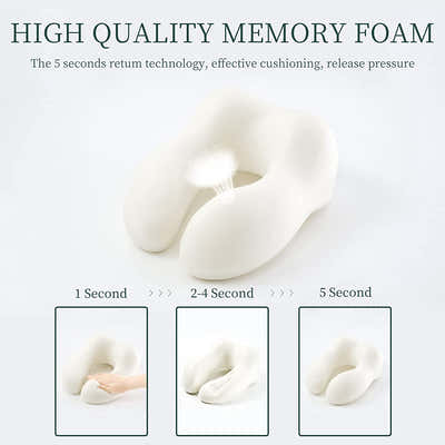 DS BS 4Pcs Airplane Travel Kit With Neck Pillow,Eye Masks,Earplugs-Grey