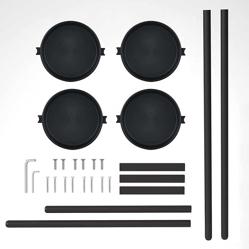 DS BS 4 Tier Steel Frame Plant Stands Flower Pots Holder-Black