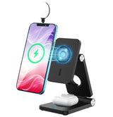 DS BS 4 in 1 iPhone 12 Magnetic Wireless Charging Station with LED Desk Lamp