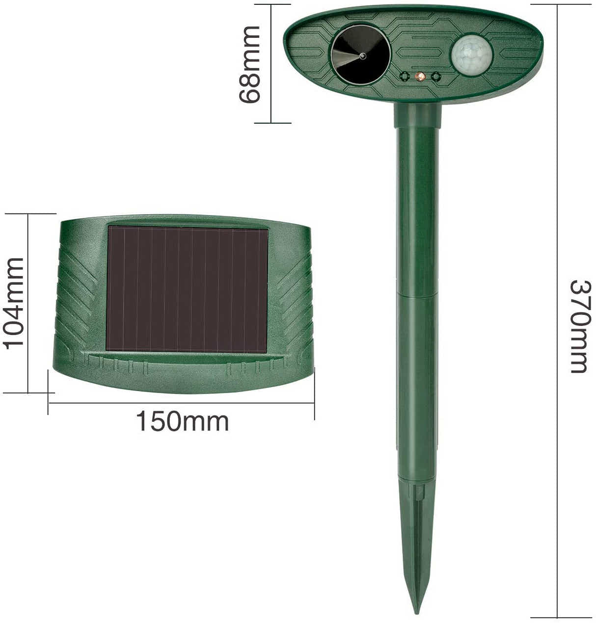 DS BS Outdoor Solar Repellent Ultrasonic Animal Repeller