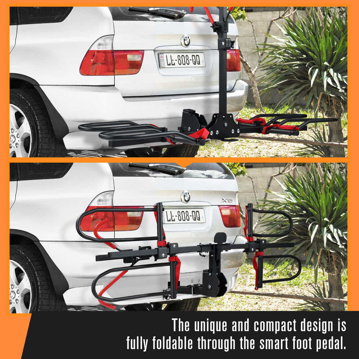 DS BD 2 Ebike Rack Car Mountain Bicycle Carrier Rear Mount Storage Platform Inch