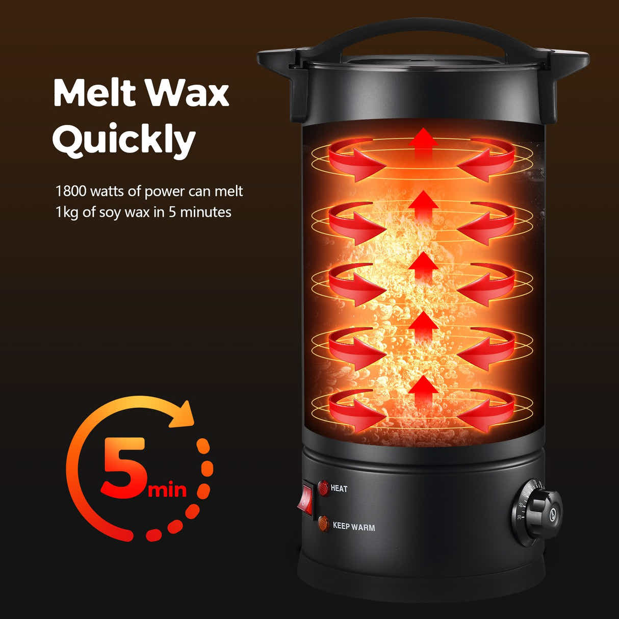 DS BD 5.7L Wax Melter Candle Making 1800W Pot Furnace Quick Pour Electric Home