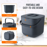 DS BD 7L Rubbish Waste Bin Trash Compost Dustbin Garbage Can Food Recycling