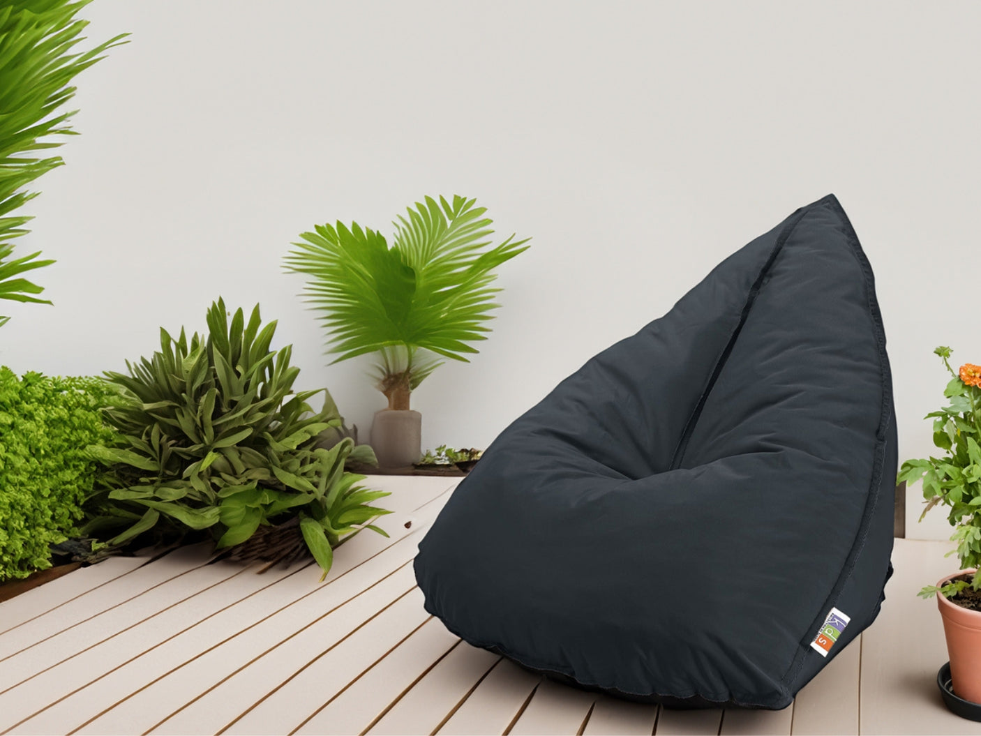 Outdoor Foam Bag Tri Shape Black