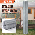 DS BD Hardware Cloth Galvanised Welded Wire Mesh Fence Roll Chicken 15mx1.2m