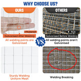 DS BD Hardware Cloth Galvanised Welded Wire Mesh Fence Roll Chicken 15mx1.2m