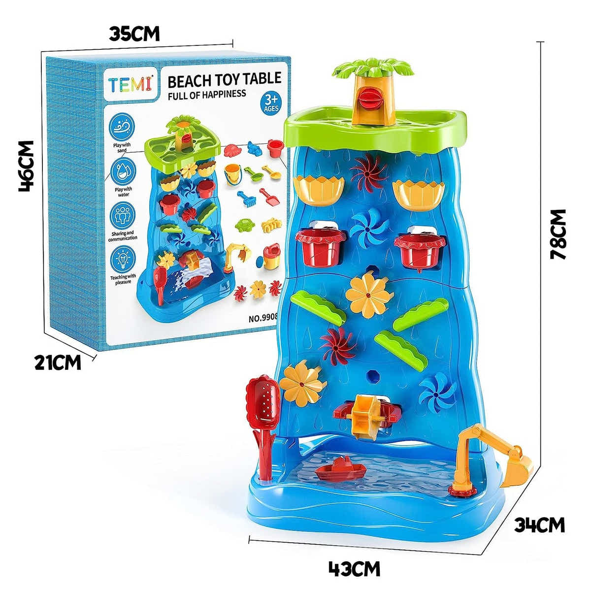 DS BD Waterfall Wall Water Table Sand Pit Play Ground Centre Playset Toys