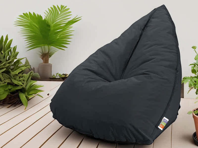 Outdoor Triangle Foam Bag Chair - Black