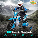DS BD Kids Off-Road Ride-On Toy Electric 12V Battery Bike Pedal Speeds Blue