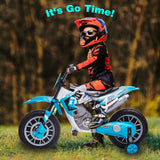 DS BD Kids Off-Road Ride-On Toy Electric 12V Battery Bike Pedal Speeds Blue