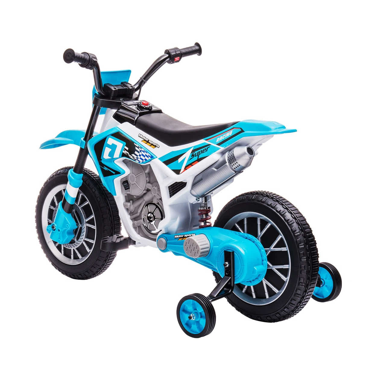 DS BD Kids Off-Road Ride-On Toy Electric 12V Battery Bike Pedal Speeds Blue