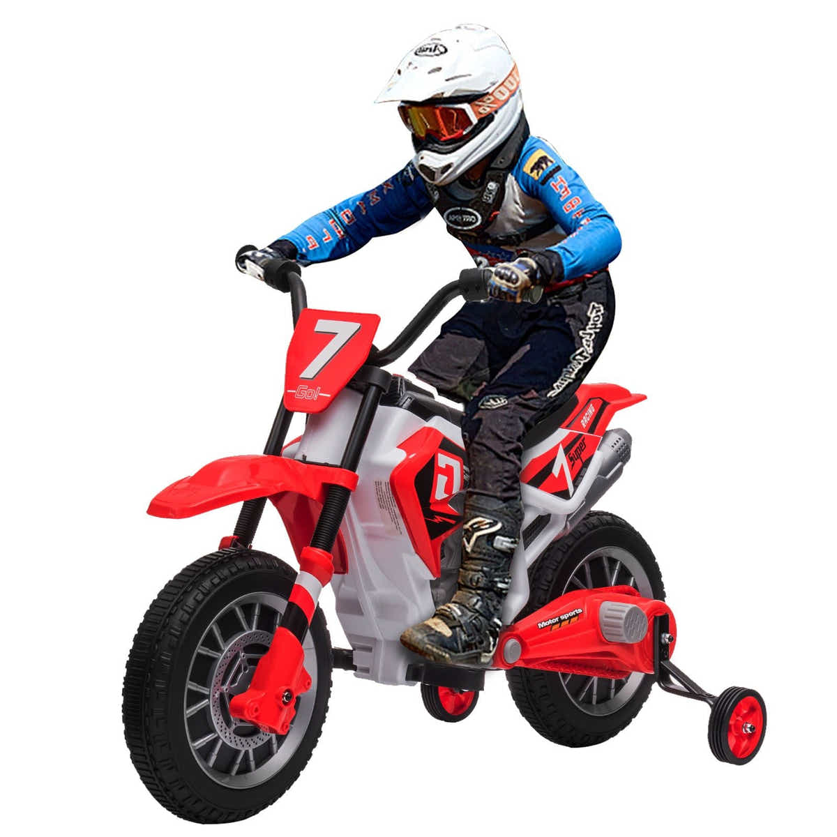 DS BD Kids Off-Road Ride-On Toy Electric 12V Battery Bike Wheel 2 Speeds Red