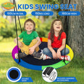 DS BD Tree Swing Chair Set Kids Hanging Round Flying Saucer Camping 2 Sides Disc