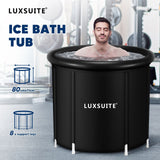 DS BD Portable Ice Bath Tub 300L Inflatable Hot Folding Large Black 80x71cm