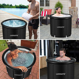 DS BD Portable Ice Bath Tub 300L Inflatable Hot Folding Large Black 80x71cm