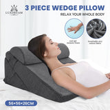 DS BD Wedge Pillow Triangle Bed Cushion Memory Foam Cooling Gel Neck Back