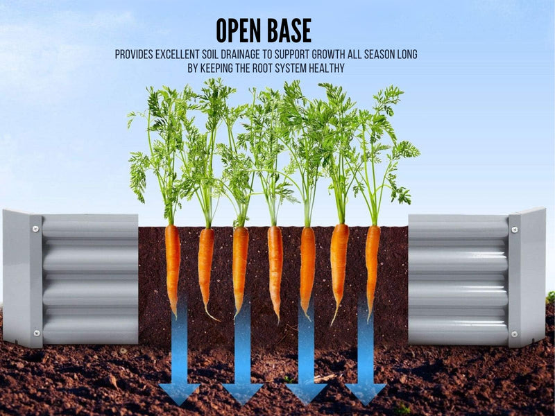 Galvanized Steel Garden Bed 60x60x30 cm
