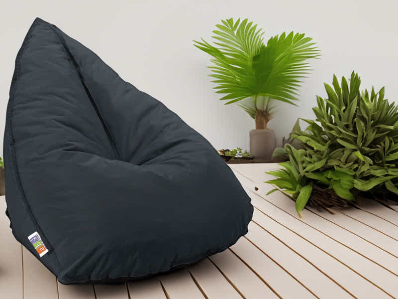 Outdoor Triangle Foam Bag Chair - Black