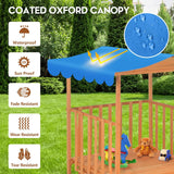 DS BD Kids Playhouse Sand Pit Wooden Box Canopy Ground Station Toys Seat Rolling