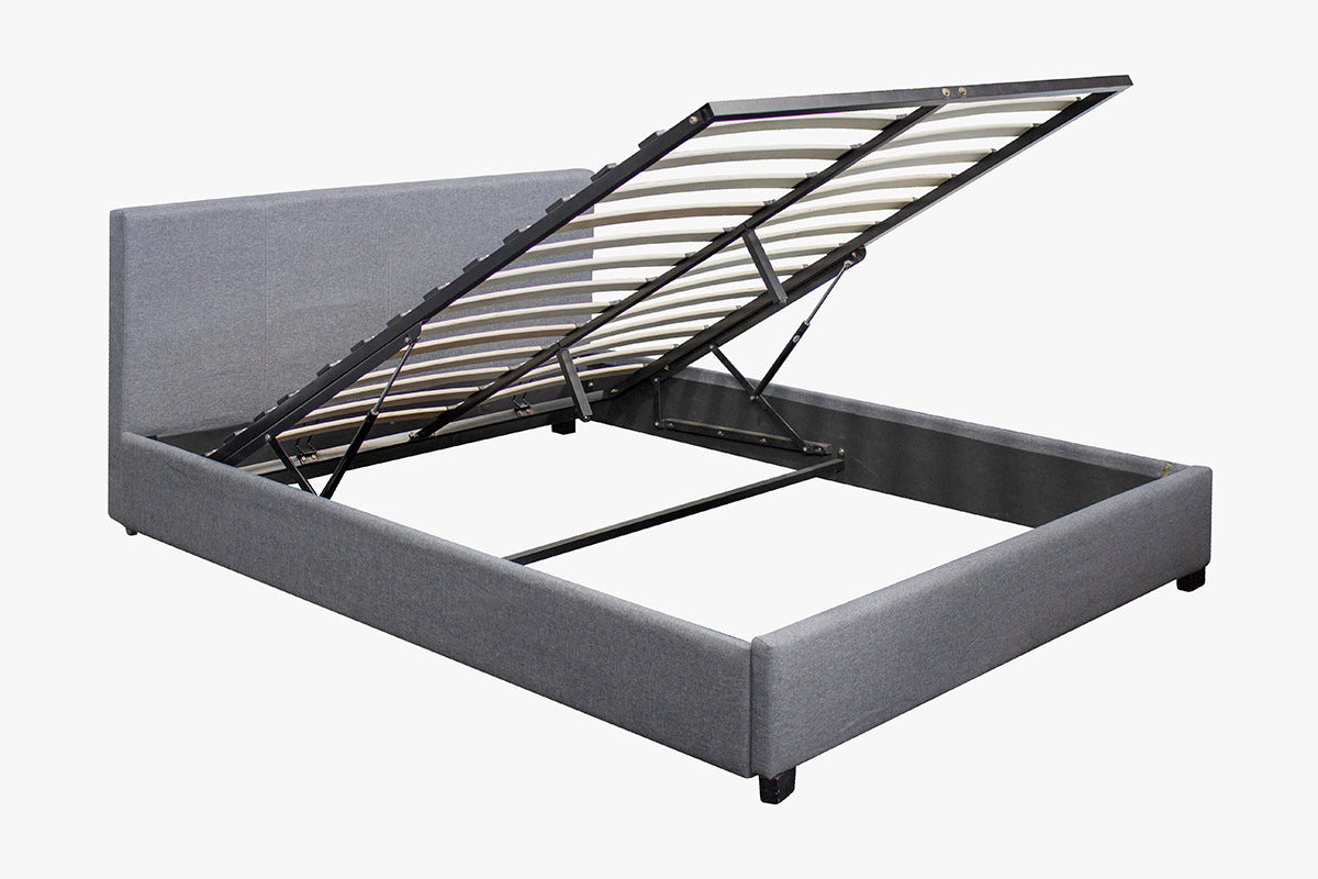 DS Bass Storage Bed Frame Grey - Queen