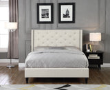 DS Lisbeth Fabric Queen Bed Frame - Beige