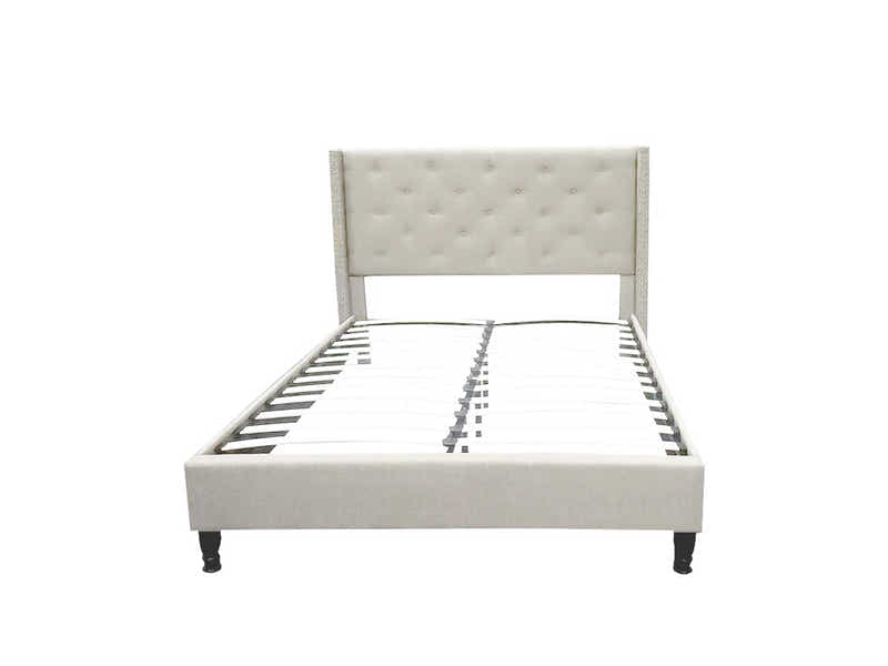New Lisbeth Bed Frame Beige - Queen