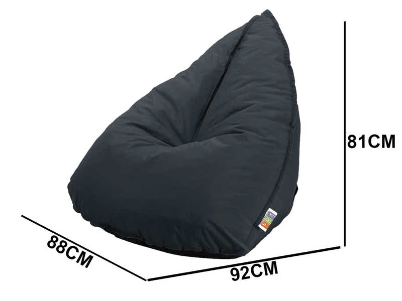 Outdoor Triangle Foam Bag Chair - Black