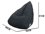 Outdoor Foam Bag Tri Shape Black
