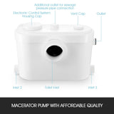 DS BD 750W Macerator Sewage Pump Automatic Waste Water Flush Marine Toilet