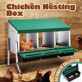 DS BD 3 Hole Chicken Nesting Roll Away Hen Laying Boxes Poultry Egg Nest Brooder