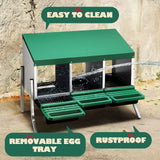 DS BD 3 Hole Chicken Nesting Roll Away Hen Laying Boxes Poultry Egg Nest Brooder