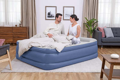 DS Bestway 2.03m x 1.52mx 56cm Tritech Air Mattress Queen Built-in AC Pump 67614
