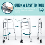 DS BD 3 IN 1 Folding Walker Medical Aid Elderly Mobility Adjustable Height