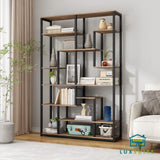 DS BD Bookshelf 7 Tier Shelf CD DVD Photo Storage Media Rack Plant Metal Black