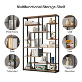 DS BD Bookshelf 7 Tier Shelf CD DVD Photo Storage Media Rack Plant Metal Black