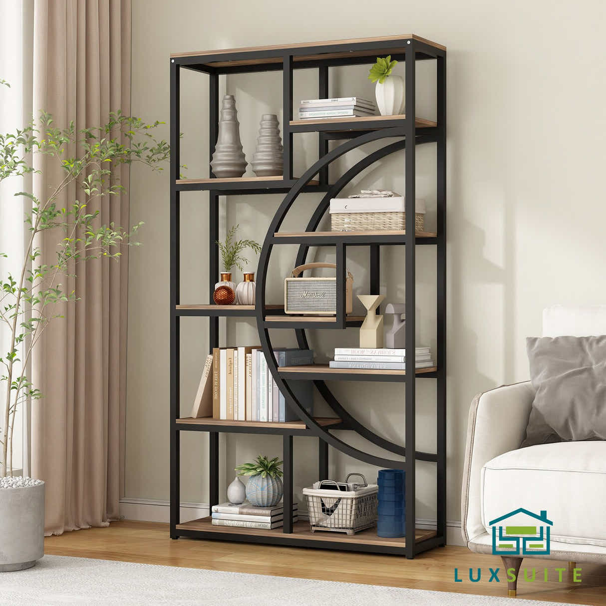 DS BD Bookshelf Display Tier Shelf CD DVD Photo Storage Media Plant Metal Black