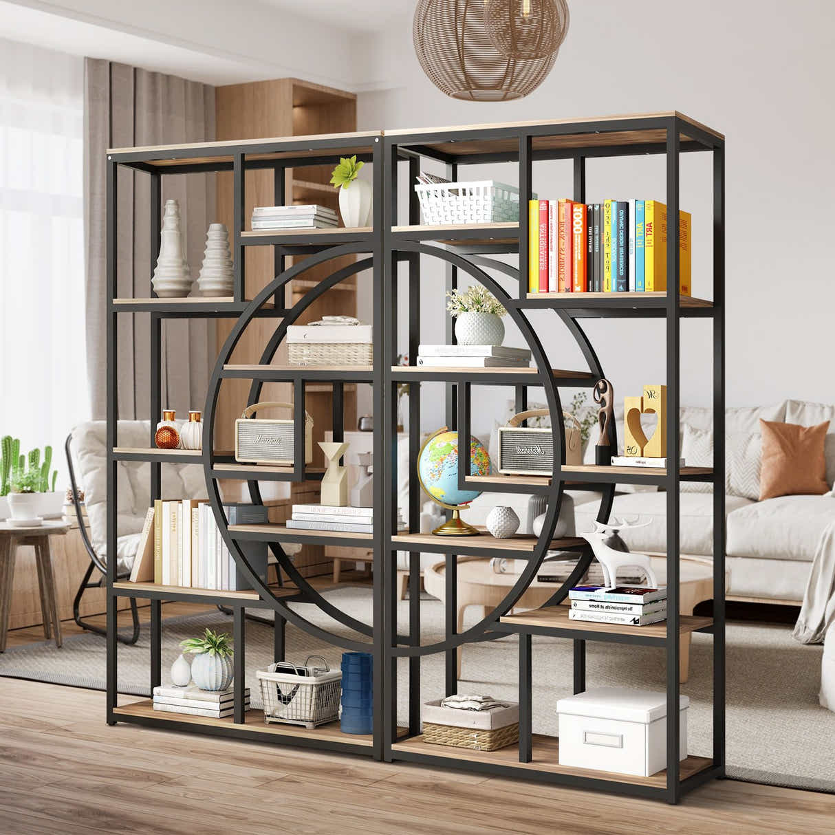 DS BD Bookshelf Display Tier Shelf CD DVD Photo Storage Media Plant Metal Black