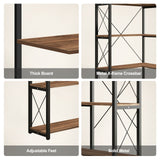 DS BD Bookshelf Corner Shelf 4 Tier CD DVD Photo Storage Media Metal Black