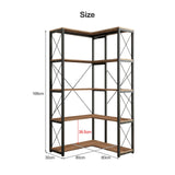 DS BD Bookshelf Corner Shelf 4 Tier CD DVD Photo Storage Media Metal Black
