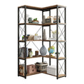 DS BD Bookshelf Corner Shelf 4 Tier CD DVD Photo Storage Media Metal Black