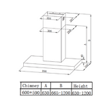 Midea 90cm T-Shape Rangehood 90M21
